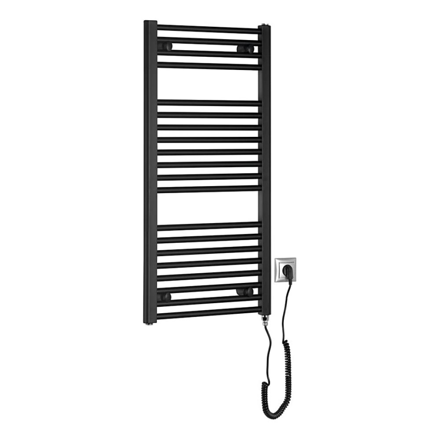 Aqualine - Badezimmer-Elektro-Heizkörper DIRECT-E 300W/230V 96 cm matt schwarz gerade
