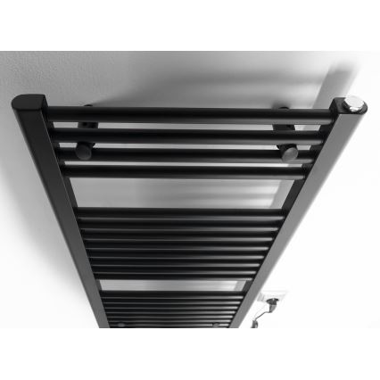 Aqualine - Badezimmer-Elektro-Heizkörper DIRECT-E 300W/230V 96 cm matt schwarz gerade