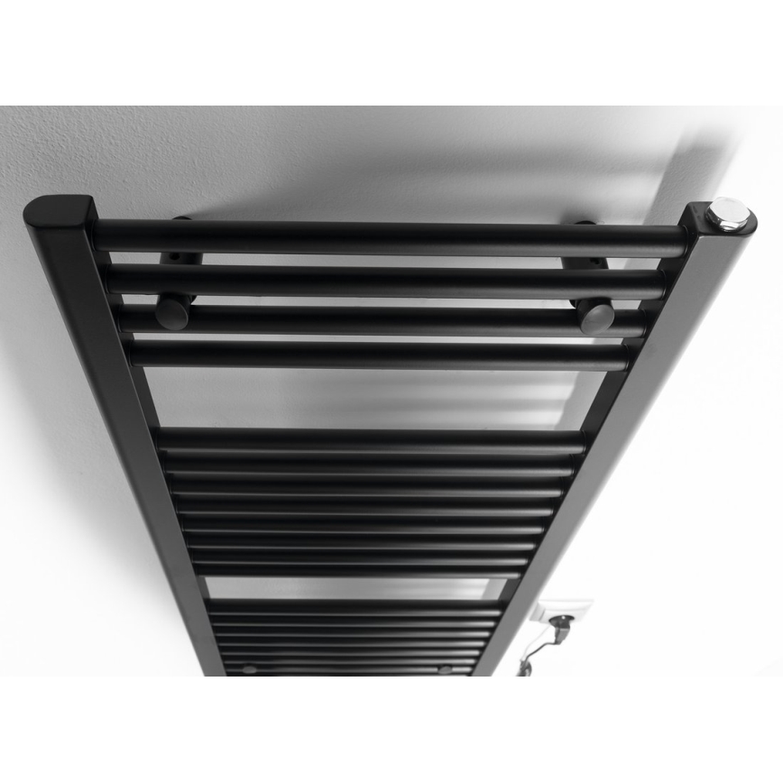 Aqualine - Badezimmer-Elektro-Heizkörper DIRECT-E 300W/230V 96 cm matt schwarz gerade