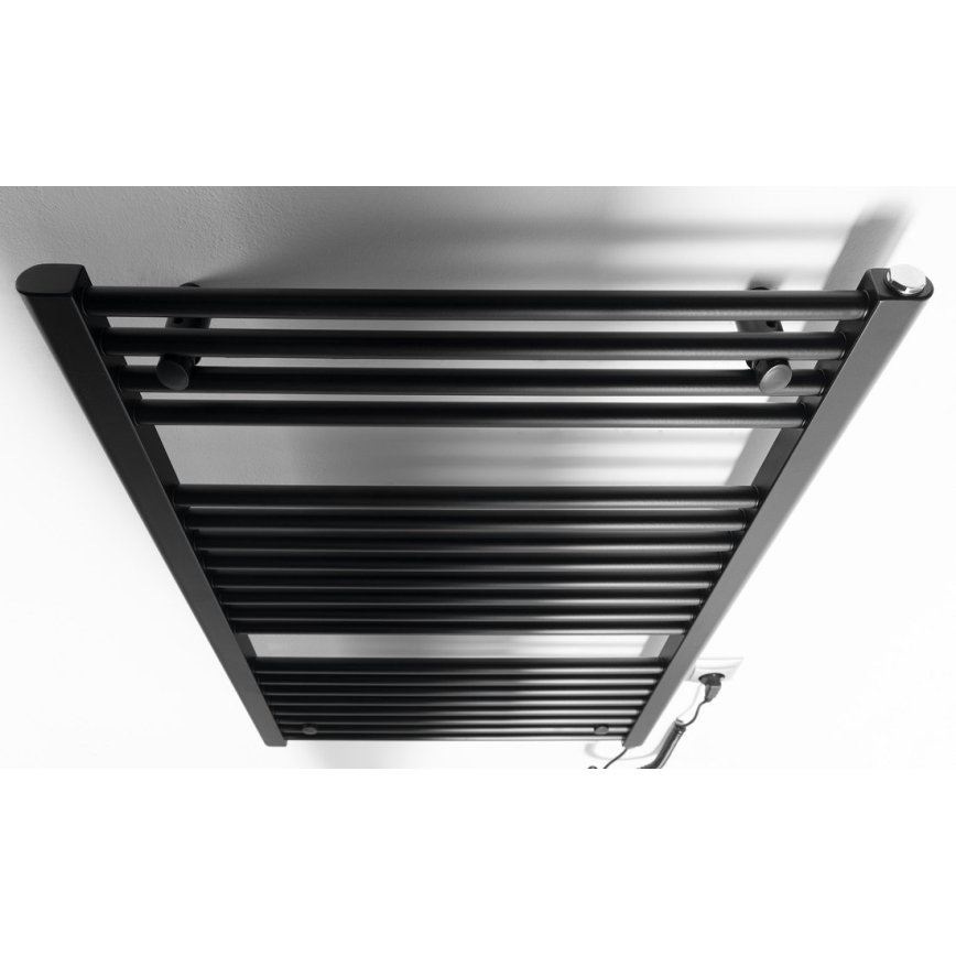 Aqualine - Badezimmer-Elektro-Heizkörper DIRECT-E 400W/230V 96 cm matt schwarz gerade