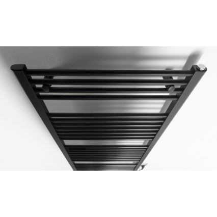 Aqualine - Badezimmer-Elektro-Heizkörper DIRECT-E 600W/230V 132 cm matt schwarz gerade