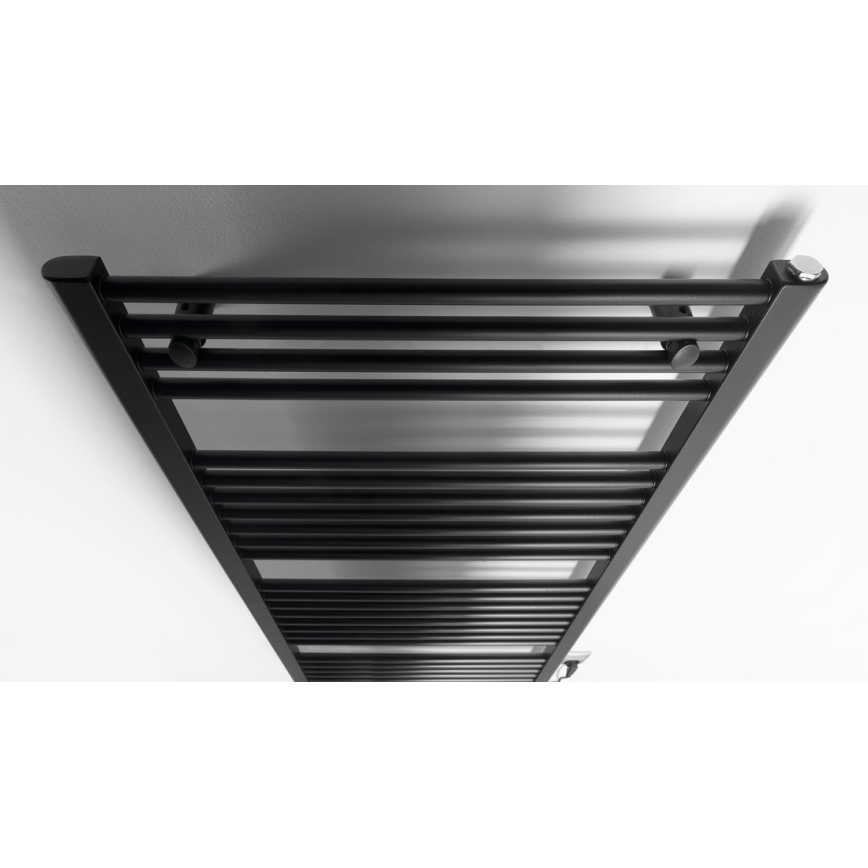 Aqualine - Badezimmer-Elektro-Heizkörper DIRECT-E 600W/230V 132 cm matt schwarz gerade