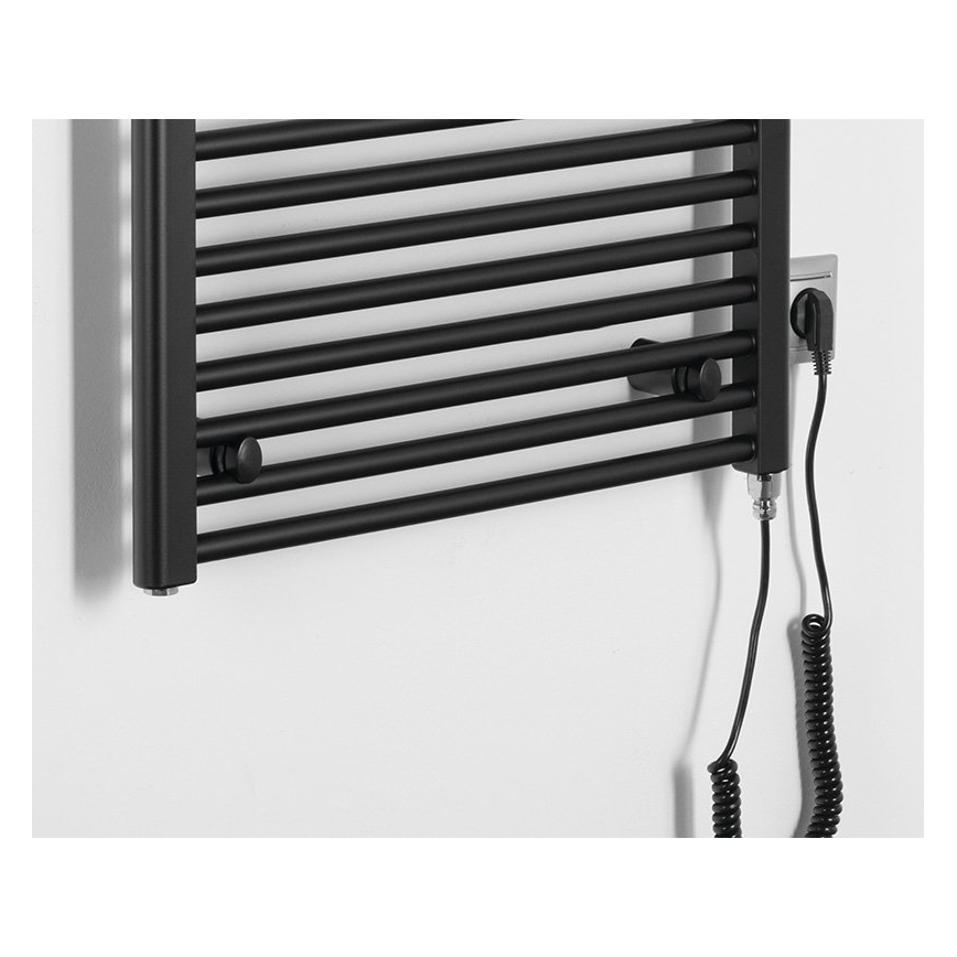 Aqualine - Badezimmer-Elektro-Heizkörper DIRECT-E 600W/230V 132 cm matt schwarz gerade