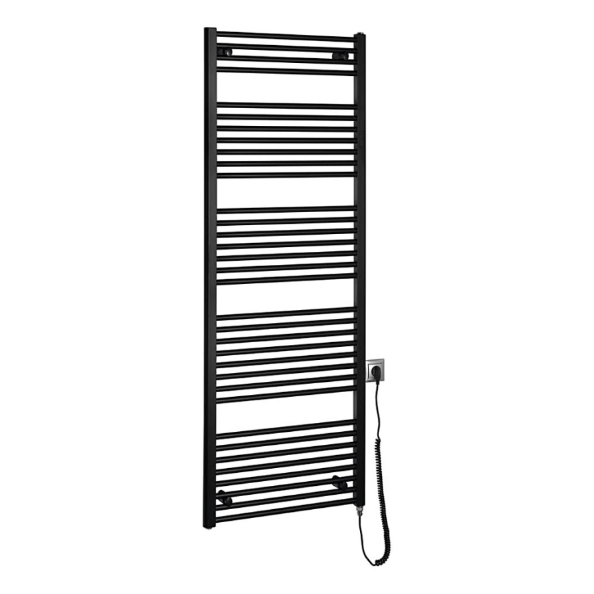 Aqualine - Badezimmer-Elektro-Heizkörper DIRECT-E 800W/230V 168 cm matt schwarz gerade