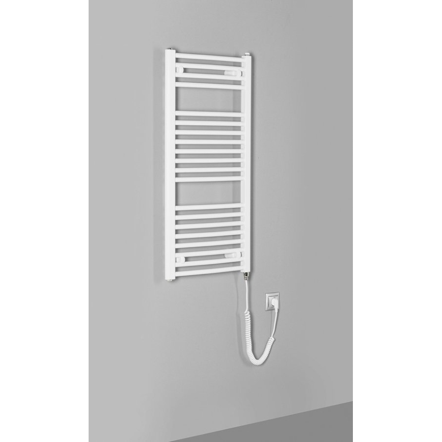 Aqualine - Badezimmer-Elektro-Heizkörper ORBIT-E 300W/230V 96 cm weiß rund