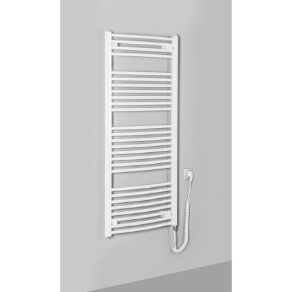 Aqualine - Badezimmer-Elektro-Heizkörper ORBIT-E 600W/230V 132 cm weiß rund
