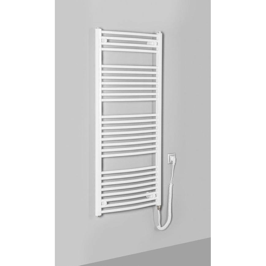 Aqualine - Badezimmer-Elektro-Heizkörper ORBIT-E 600W/230V 132 cm weiß rund