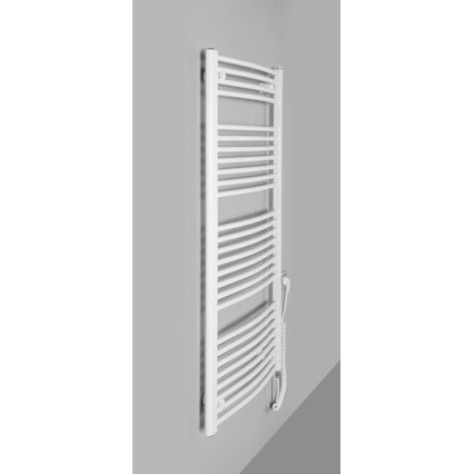 Aqualine - Badezimmer-Elektro-Heizkörper ORBIT-E 600W/230V 132 cm weiß rund