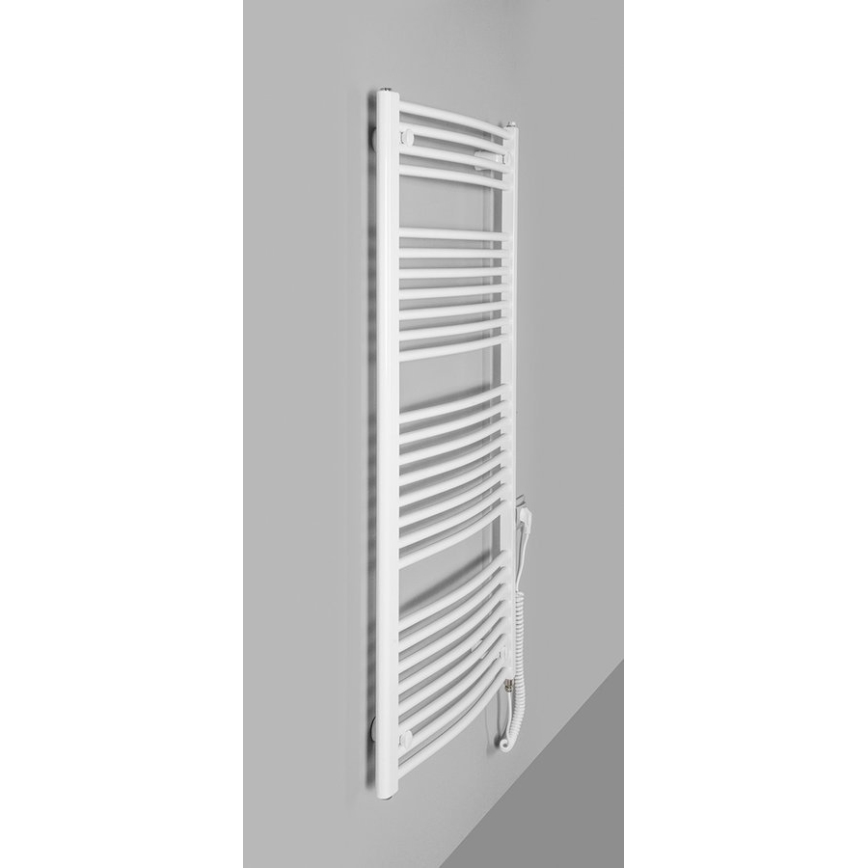 Aqualine - Badezimmer-Elektro-Heizkörper ORBIT-E 600W/230V 132 cm weiß rund
