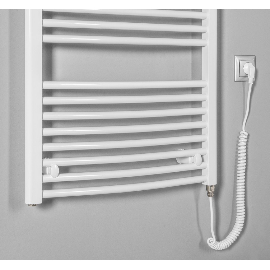 Aqualine - Badezimmer-Elektro-Heizkörper ORBIT-E 600W/230V 132 cm weiß rund
