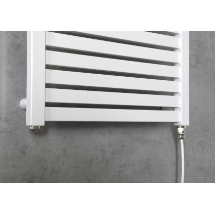 Aqualine - Badezimmer-Elektro-Heizkörper TONDI-E 300W/230V 97 cm weiß gerade
