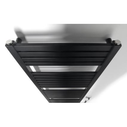 Aqualine - Badezimmer-Elektro-Heizkörper TONDI-E 500W/230V 133 cm matt schwarz gerade
