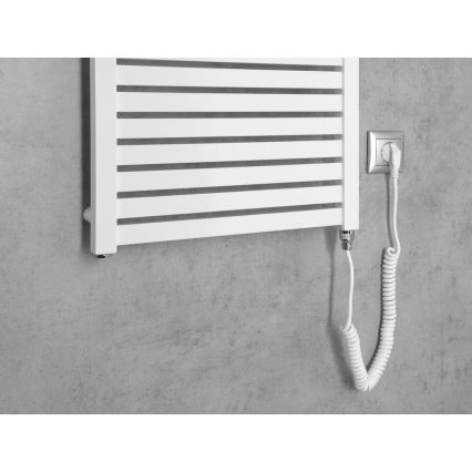 Aqualine - Badezimmer-Elektro-Heizkörper TONDI-E 500W/230V 133 cm weiß gerade