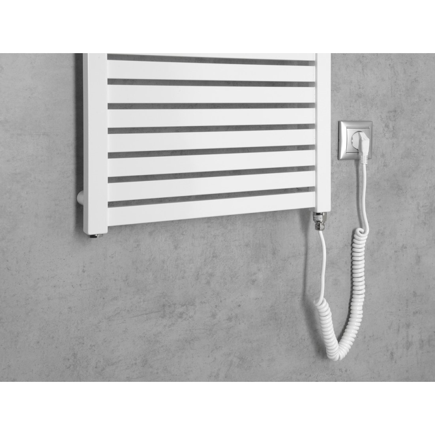 Aqualine - Badezimmer-Elektro-Heizkörper TONDI-E 500W/230V 133 cm weiß gerade