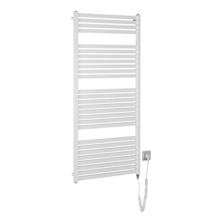 Aqualine - Badezimmer-Elektro-Heizkörper TONDI-E 600W/230V 133 cm weiß gerade
