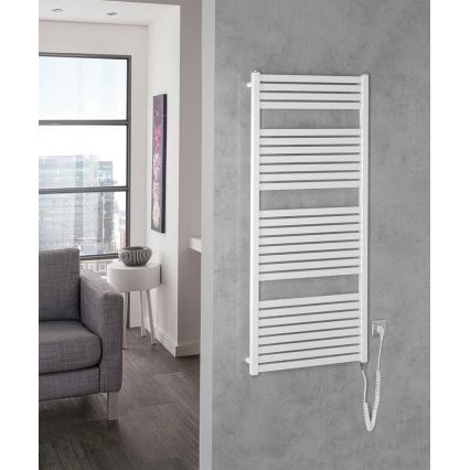 Aqualine - Badezimmer-Elektro-Heizkörper TONDI-E 600W/230V 133 cm weiß gerade