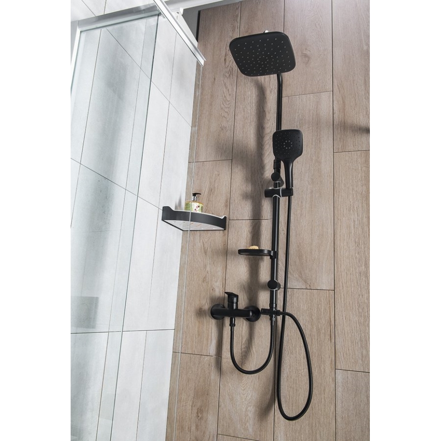 Aqualine - Duschgarnitur KERA matt schwarz