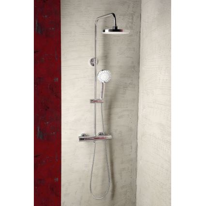 Aqualine - Duschgarnitur mit thermostatischer Armatur LIGA glänzendes Chrom