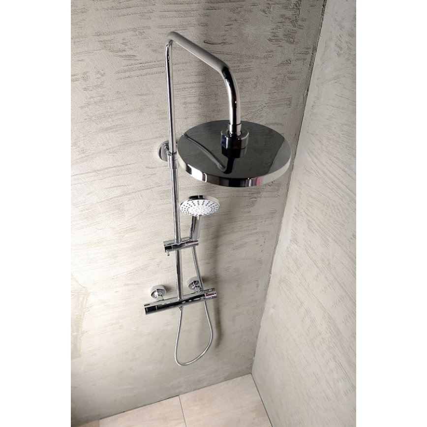 Aqualine - Duschgarnitur mit thermostatischer Armatur LIGA glänzendes Chrom