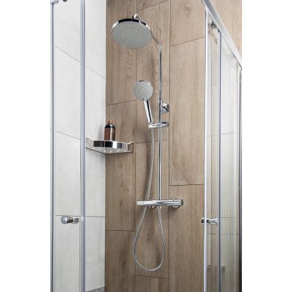 Aqualine - Duschgarnitur mit thermostatischer Armatur LIGA glänzendes Chrom
