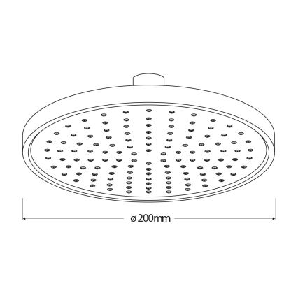 Aqualine - Kopfbrause d 20 cm glänzendes Chrom