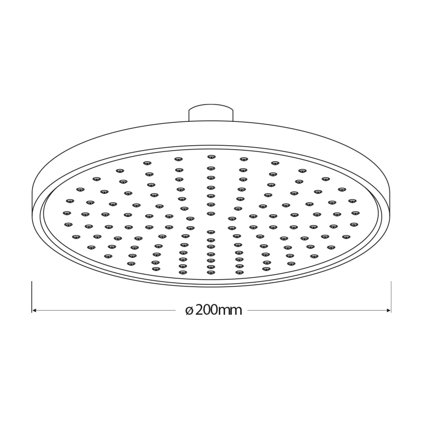 Aqualine - Kopfbrause d 20 cm matt schwarz