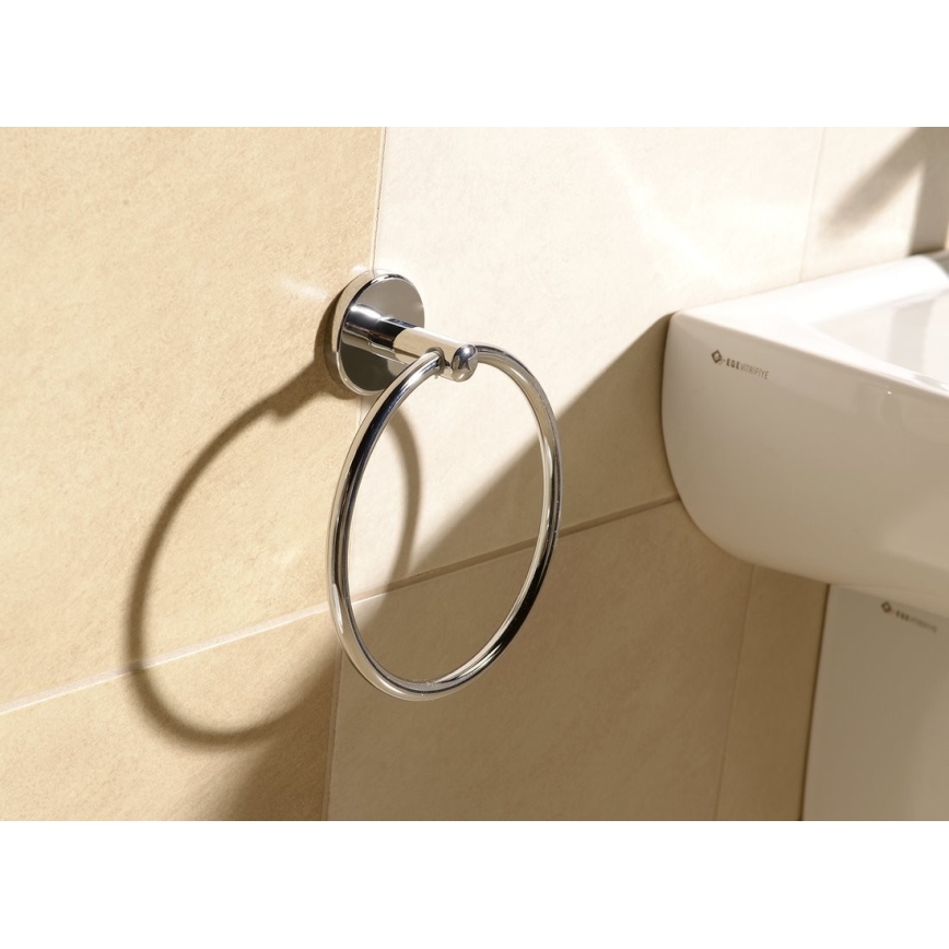 Aqualine - Wand-Handtuchhalter SAMBA d 15,5 cm glänzendes Chrom