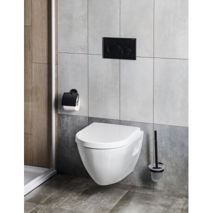 Aqualine - Wand-WC-Bürste SAMBA Milchglas/matt Schwarz