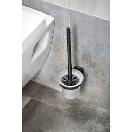 Aqualine - Wand-WC-Bürste SAMBA Milchglas/matt Schwarz
