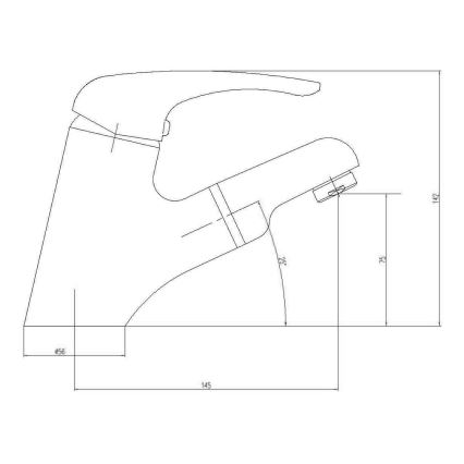 Aqualine - Waschtischarmatur KASIOPEA 14,2 cm glänzender Chrom
