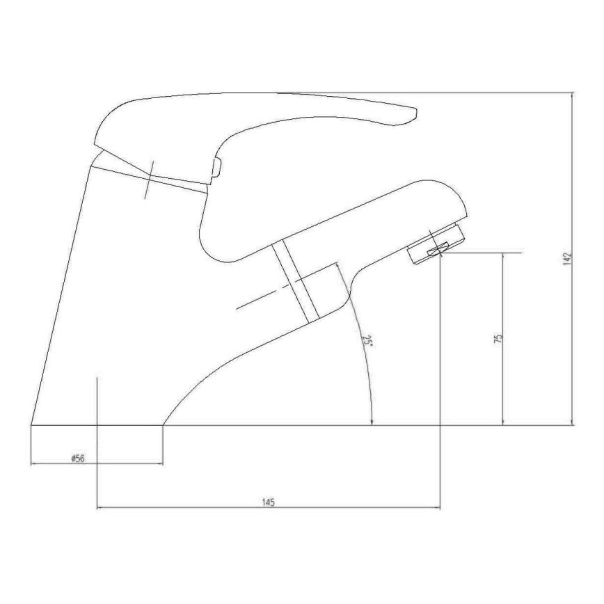 Aqualine - Waschtischarmatur KASIOPEA 14,2 cm glänzender Chrom