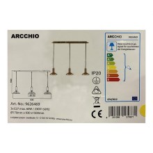 Arcchio - Hängeleuchte an Schnur JAIKA 3xE27/60W/230V