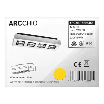 Arcchio - Strahler VINCE 4xGU10/10W/230V