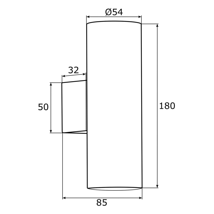 Argon 0912 - Wandleuchte MITOS 2xGU10/5W/230V glänzendes Chrom