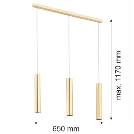 Argon 1443 - Hängeleuchte GOMERA 3xGU10/5W/230V messing
