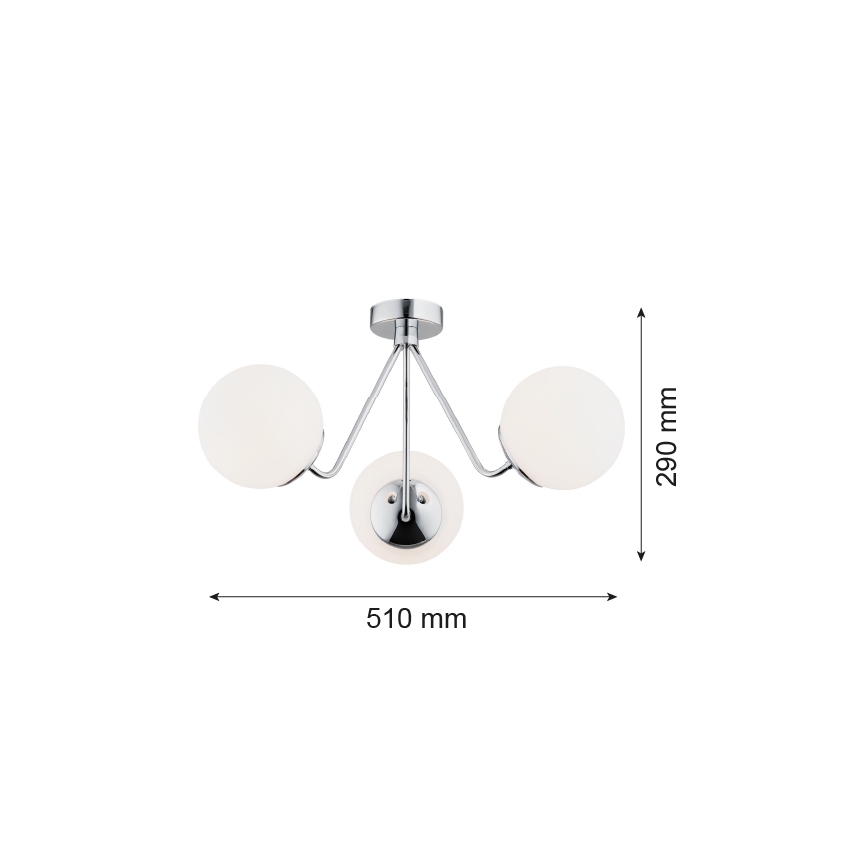 Argon 1477 - Aufsatzkronleuchter TOMAR 3xE27/15W/230V chromglänzend