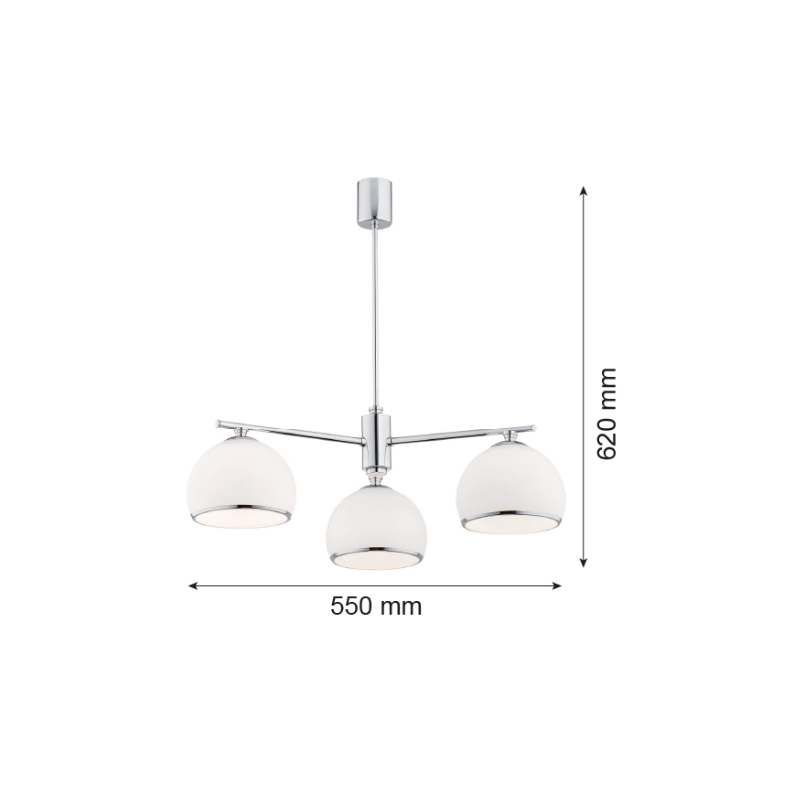 Argon 1487 - Stangen-Kronleuchter MARBELLA 3xE27/15W/230V chrom glänzend