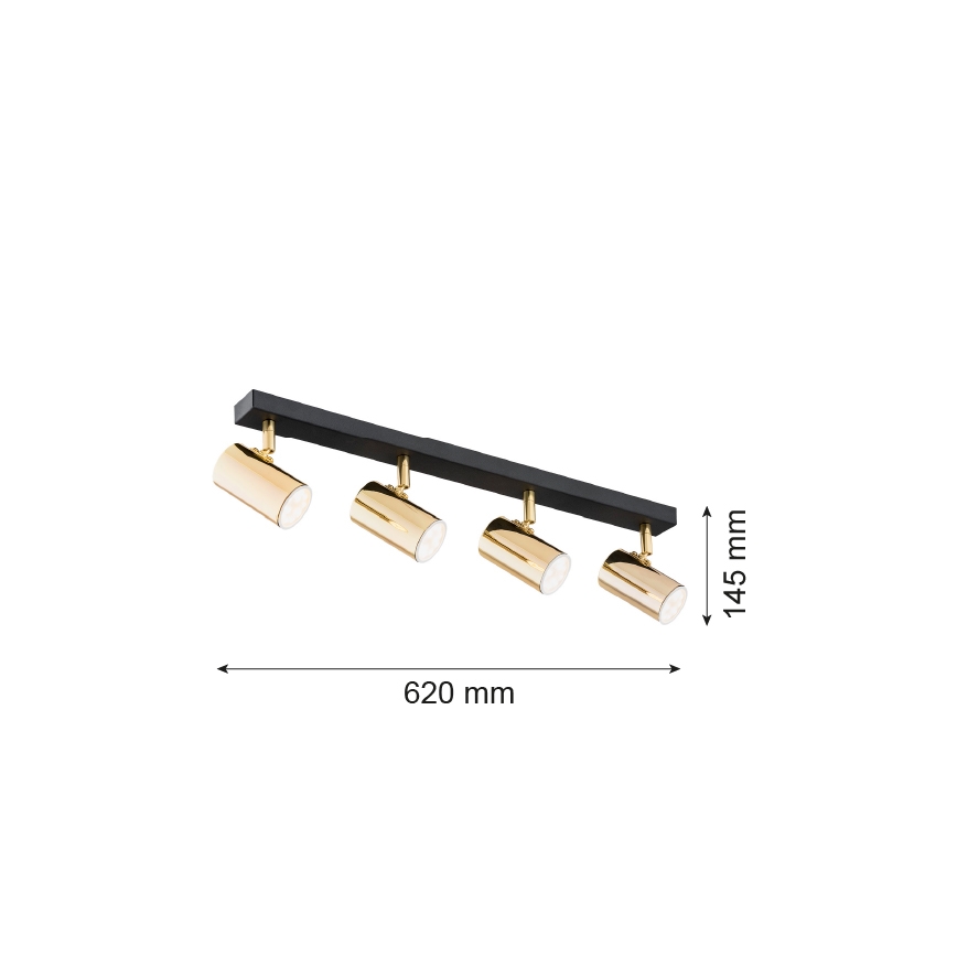 Argon 1688 - Spotlight LAGOS 4xGU10/5W/230V messing/schwarz