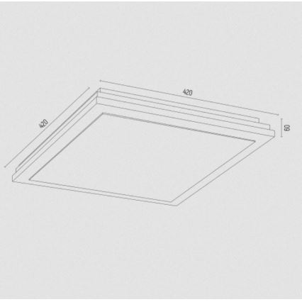 Argon 1803 - Deckenleuchte CASERTA 4xE27/15W/230V 42x42 cm