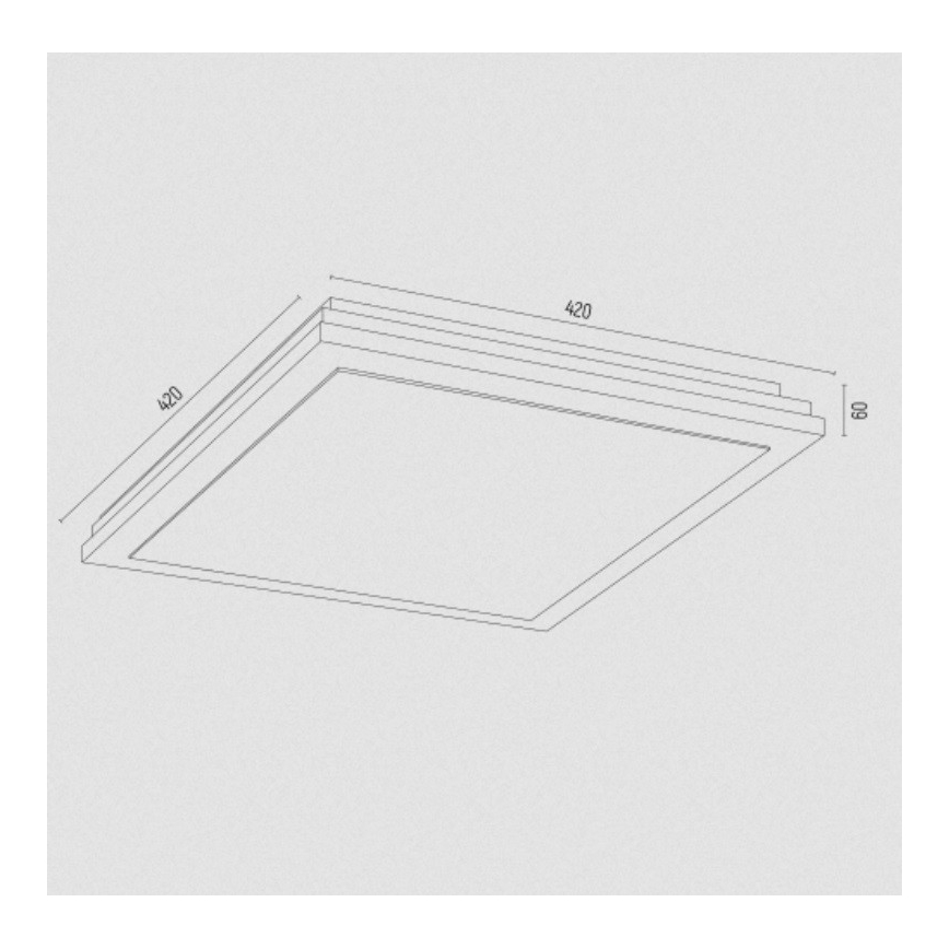 Argon 1803 - Deckenleuchte CASERTA 4xE27/15W/230V 42x42 cm