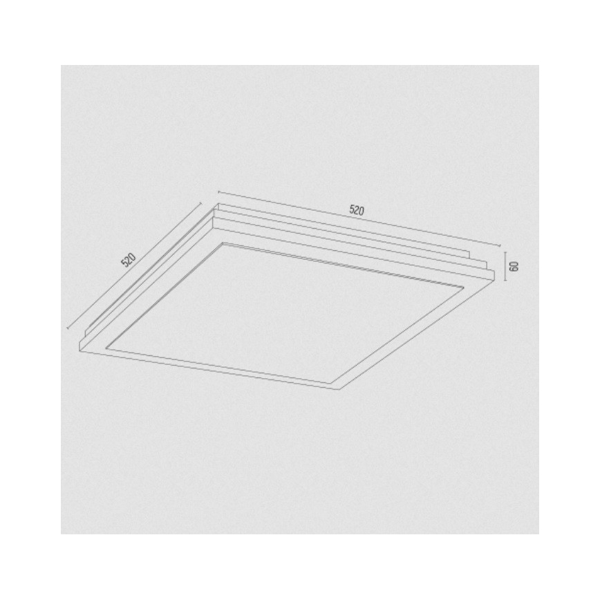 Argon 1804 - Deckenleuchte CASERTA 4xE27/15W/230V 52x52 cm