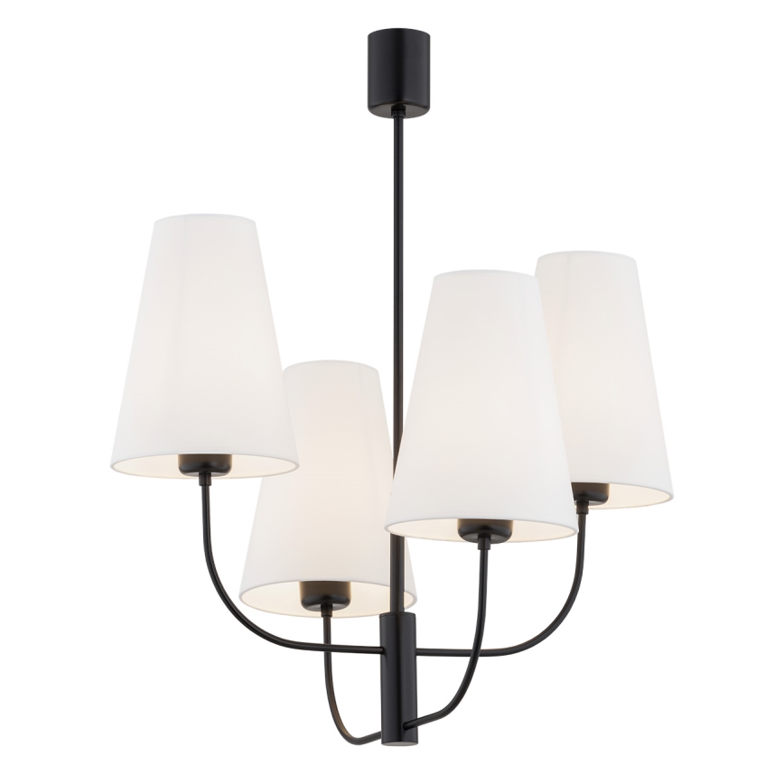 Argon 1822 - Hängeleuchte an Stange SAFIANO 4xE27/15W/230V schwarz