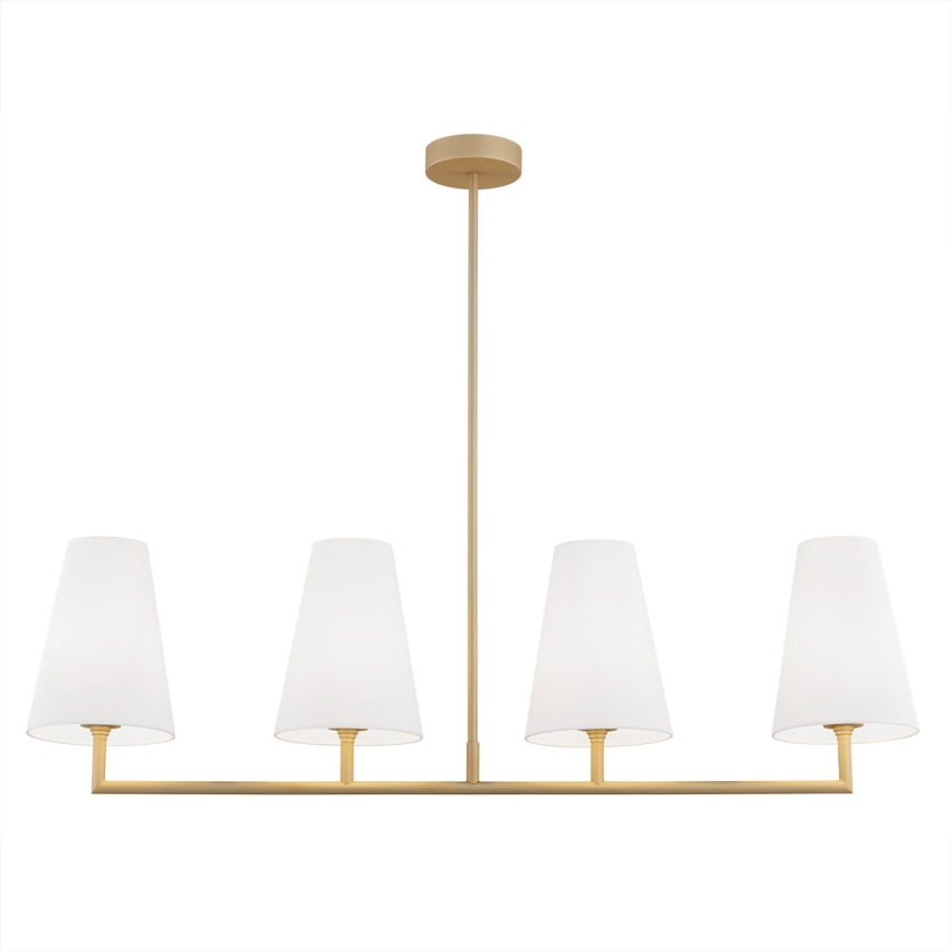 Argon 1828 - Hängeleuchte an Stange SAFIANO 4xE27/15W/230V golden