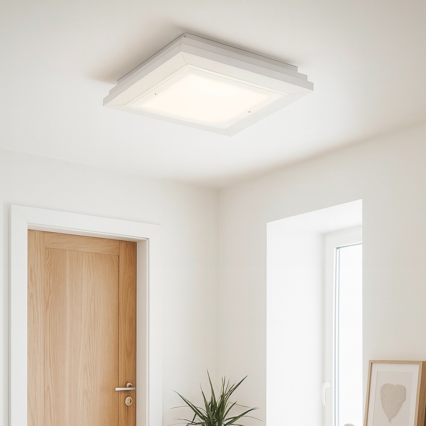 Argon 1865 - Deckenleuchte TABOR 4xE27/15W/230V 42x42 cm weiß