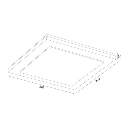 Argon 1870 - Deckenleuchte TABOR 4xE27/15W/230V 52x52 cm weiß