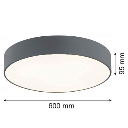 Argon 2083 - Deckenleuchte DARLING 5xE27/15W/230V Ø 60 cm grau