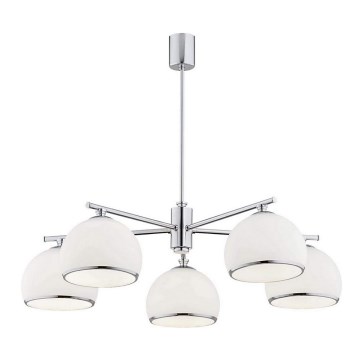 Argon 2087 - Deckenleuchte an Stange MARBELLA 5xE27/15W/230V glänzendes Chrom