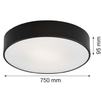 Argon 2536 - Deckenleuchte DARLING 6xE27/15W/230V schwarz