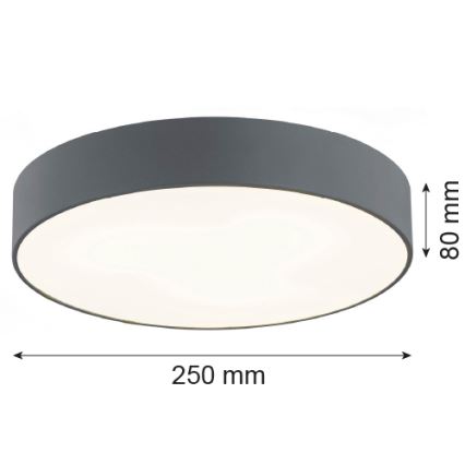 Argon 3080 - Deckenleuchte DARLING 2xE27/15W/230V Ø 25 cm grau