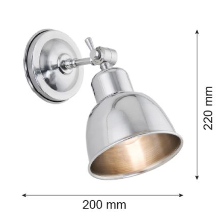 Argon 3172 - Wandleuchte EUFRAT 1xE27/60W/230V